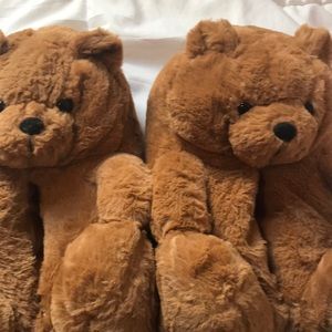Teddy bear slippers